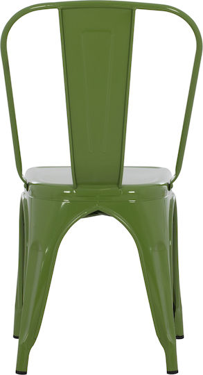 Melita-pro Καρέκλα Τραπεζαρίας Μεταλλική Light Olive Green 44x47x84.5εκ.