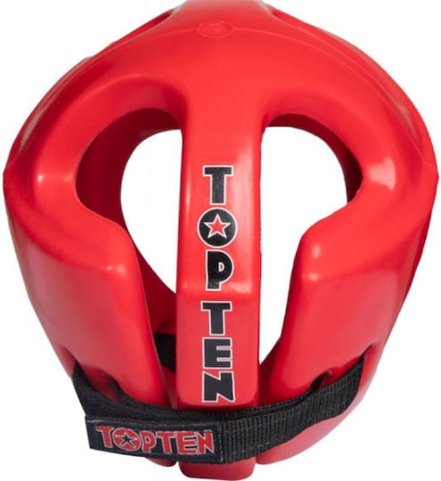 Sport Masters Adult Open Face Boxing Headgear Red