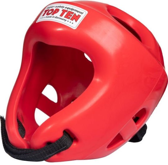 Sport Masters Adult Open Face Boxing Headgear Red