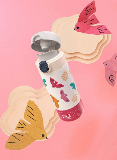 Monbento Mb Pop Παιδικό Παγούρι Ανοξείδωτο Non Spill Ροζ 360ml (Διάφορα Σχέδια/Χρώματα)