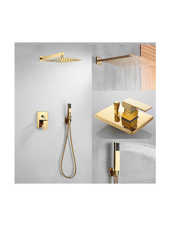 für Dusche 2 Ausgänge Gold