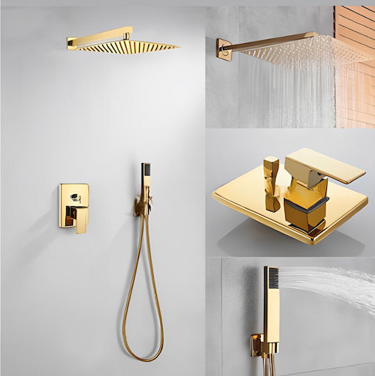 für Dusche 2 Ausgänge Gold
