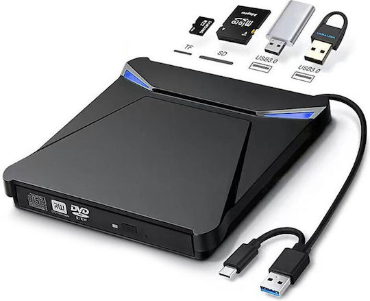 External DVD/CD Recorder for Desktop Black