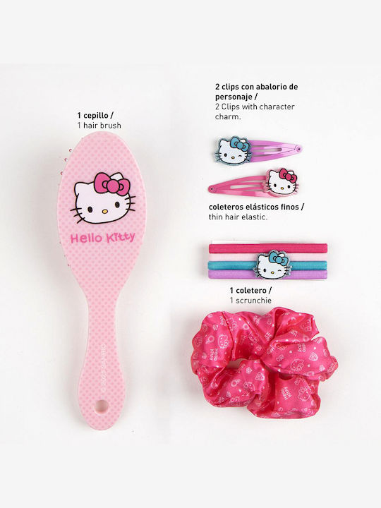 Cerda Παιδική Βούρτσα Μαλλιών Σετ Hello Kitty Hello Kitty Ροζ