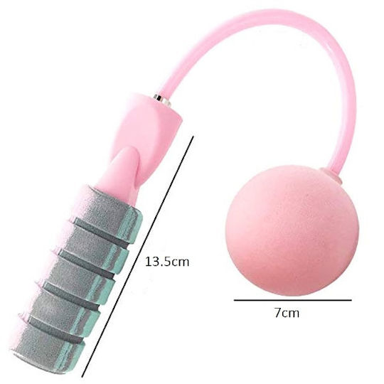 Springseil Fitness mit Gewicht 3m Rosa