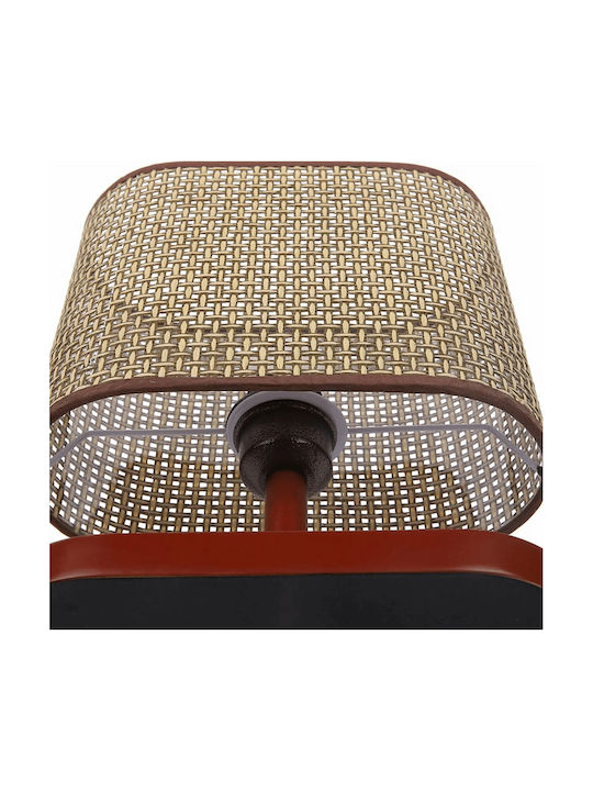 Fabric Table Lamp with Beige Shade and Base