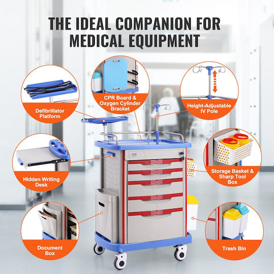 Vevor Vevor Mobile Nursing Table with Adjustable Height