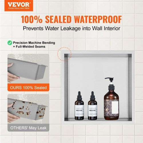 Vevor Wall Mounted Bathroom Shelf Silver