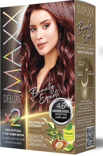 Maxx Deluxe Hair Color Βαφή Μαλλιών 4.6 Secret Red
