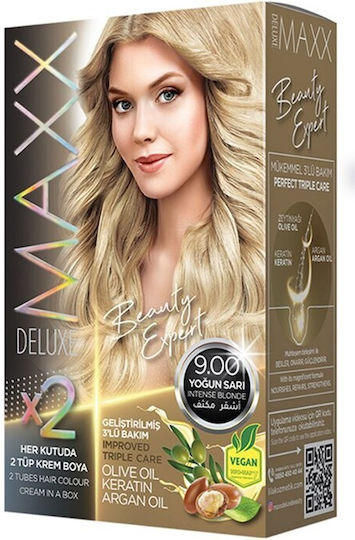 Maxx Deluxe Hair Color Βαφή Μαλλιών 9.00 Intense Blonde