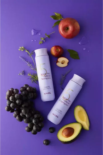 Purple Shampoo Neutralizing Yellow Tones Masil 5 Salon No Yellow Volume Ml 50