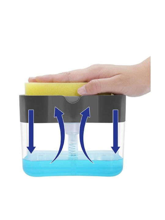 Dispenser Bucătărie Plastic cu Suport pentru Burete