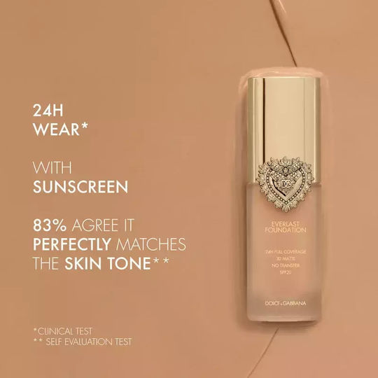 Dolce & Gabbana Flawless Everlast Лилаво/бяло SPF20 17w Medium 27мл