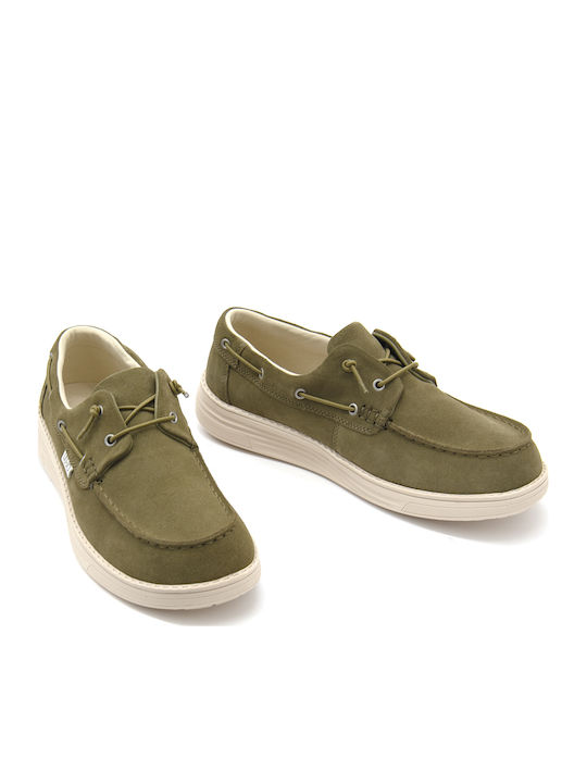 Men's Suede Boat Shoes Green