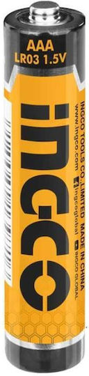 Ingco 4 Pack Alkaline Batteries AAA 1.5V HAB3A01