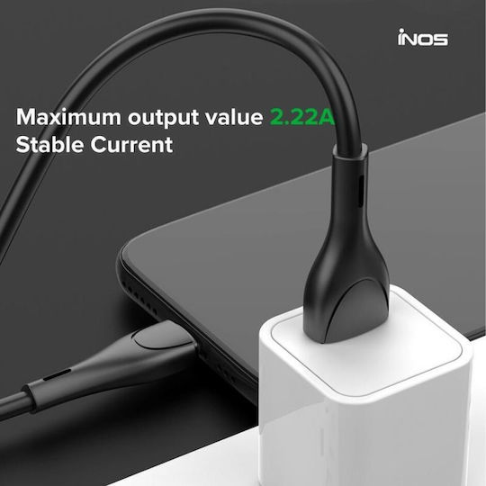 iNOS Редовна USB-C към Lightning кабел 20W Бял 2м