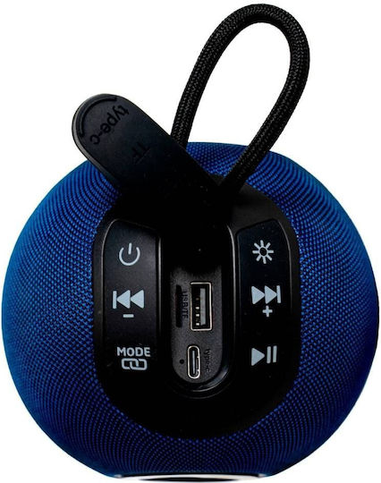 Ibiza Sound Boomy Ηχείο Bluetooth 5W με Διάρκεια Μπαταρίας έως 5 ώρες Μπλε