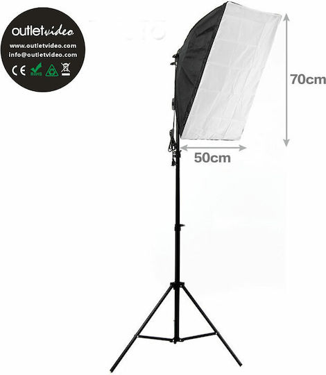 Set Iluminare Softbox Diat Xl2 2 Becuri 1350w 22.000 Lumeni