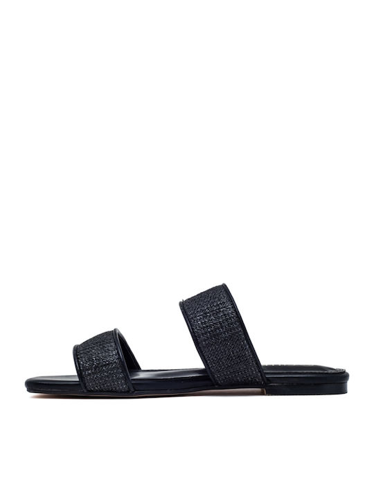 Flache Sandalen für Damen in Schwarz Farbe