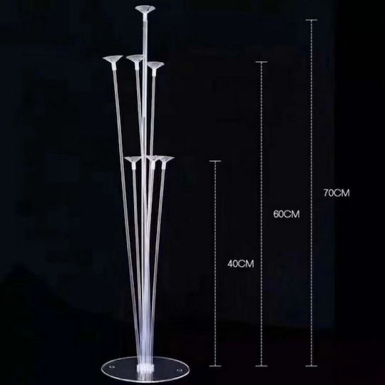 Plastik Ballonhalter Zola Transparent 70 cm