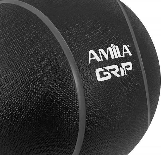 AMILA Μπάλα Medicine 10kg σε Μαύρο Χρώμα
