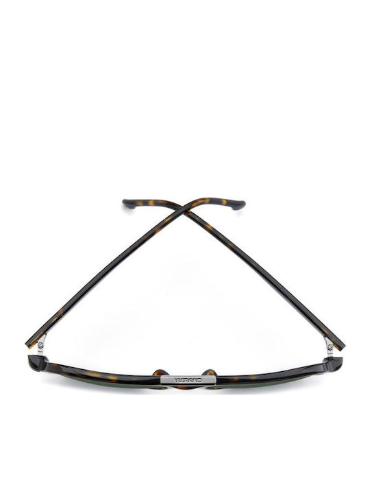 Carrera Men's Sunglasses with Brown Tartaruga Horn-Rimmed Frame and Grey Lenses
