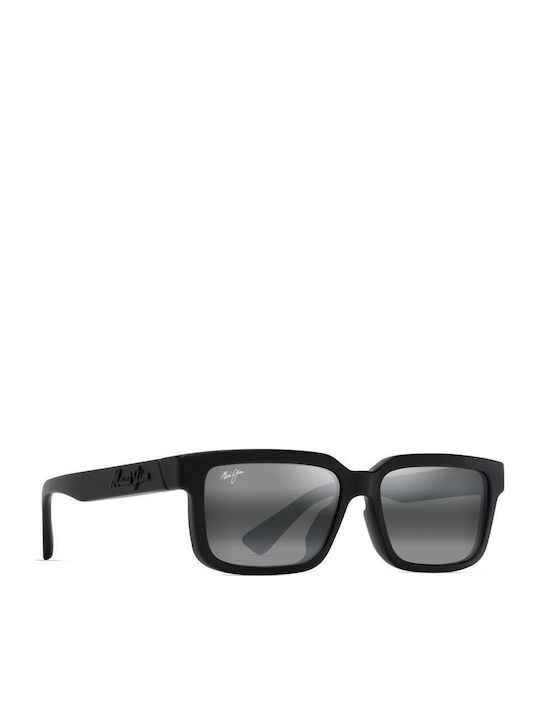 Maui Jim Men's Sunglasses with Black Plastic Frame and Black Lens AF655-02