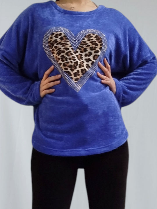 Γυναικεία Μπλούζα Animal Print Μπλε