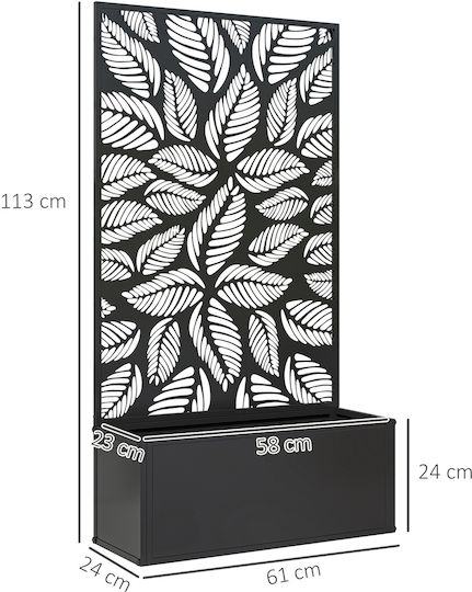 Outsunny Erhöhter Pflanzkübel Dekorativer Spalier Kletterpflanzen Boden Wand 61x23x113 cm Schwarz 84h-172v00bk Outsunny Erhöhter Pflanzkübel Dekorativer Spalier Kletterpflanzen Boden Wand 61x23x113 cm Schwarz 84h-172v00bk