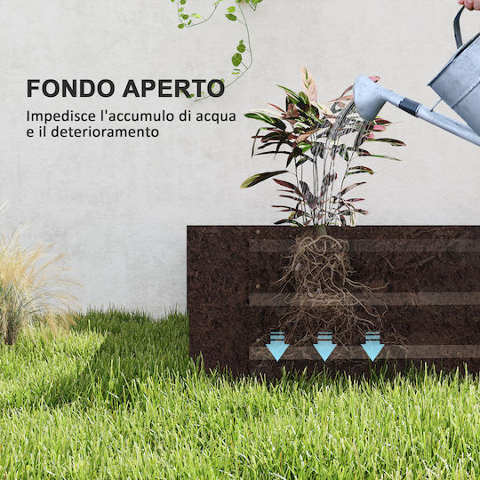 Outsunny Hochbeet Stahl 835L Offener Boden 240x120x30 cm Dunkelgrau 84h-243v00cg Outsunny Hochbeet Stahl 835L Offener Boden 240x120x30 cm Dunkelgrau 84h-243v00cg