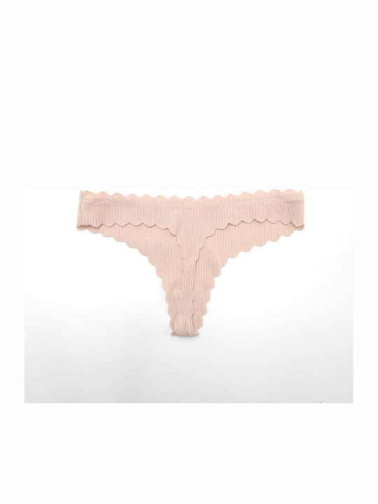 Women's String Seamless Beige
