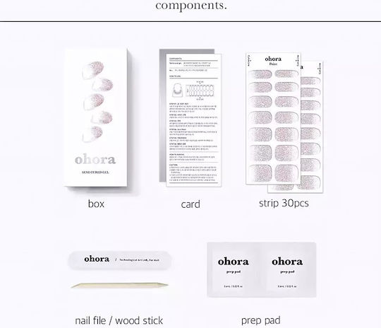 Ohora гел стикери за нокти N Basic Nails No 3 нюанс Nbs-003 количество 30
