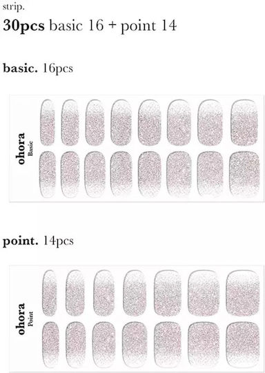Ohora гел стикери за нокти N Basic Nails No 3 нюанс Nbs-003 количество 30