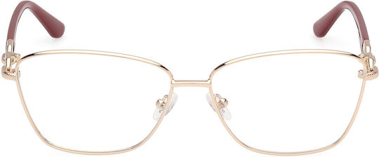 Guess Damen Metallischer Brillengestell Katzenauge Gold GU50179 032