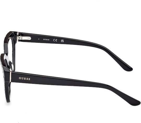 Guess Plastic Eyeglass Frame Cat Eye Gray GU50176 005