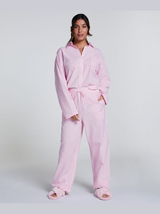 Hunkemöller Winter Cotton Women's Pyjama Pants Pink