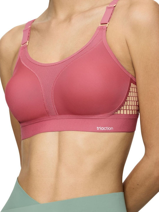 Triaction Extreme Lite N Ex Athletic Athletic Bra with Light Padding without Underwire Coral