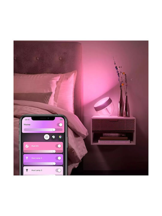 Philips Smart Διακοσμητικό Φωτιστικό LED Ρυθμιζόμενο Λευκό 19.4εκ.