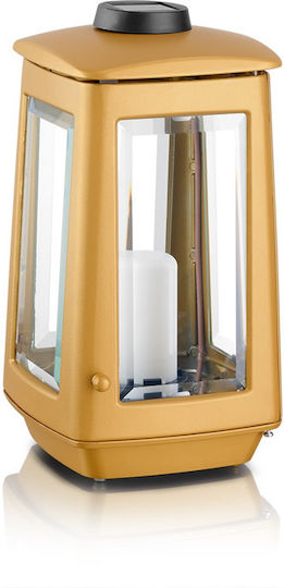Solar Memorial Candle Aluminum Square Smooth Crystal 8 mm Size 27 X 14 cm Bronze Matte