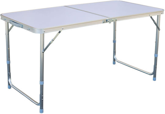 New Camp Aluminum Table Set for Camping Folding in Case 60x70x70cm White