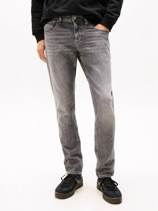 Scanton Faded Men's Jeans Pants with Slim Fit Grey Denim