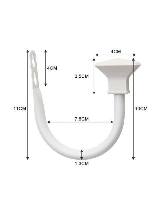 Holdback Haken Weiß 2Stück