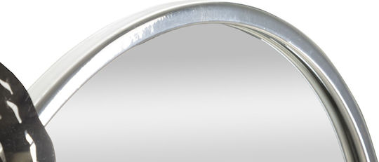 Mauro F Wall Mirror Oval with Silver Metallic Frame 106x48cm 1pcs