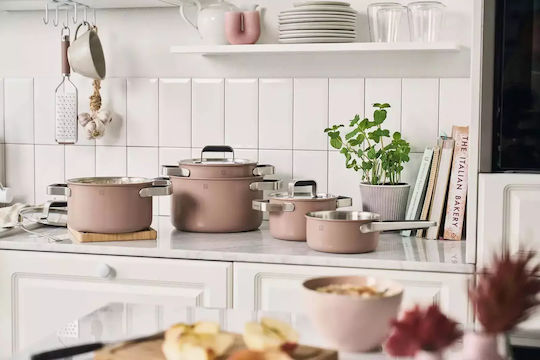 Zwilling J.A. Henckels Pure Cookware Комплект Саксии От Неръждаема Стомана Розови 5 Части