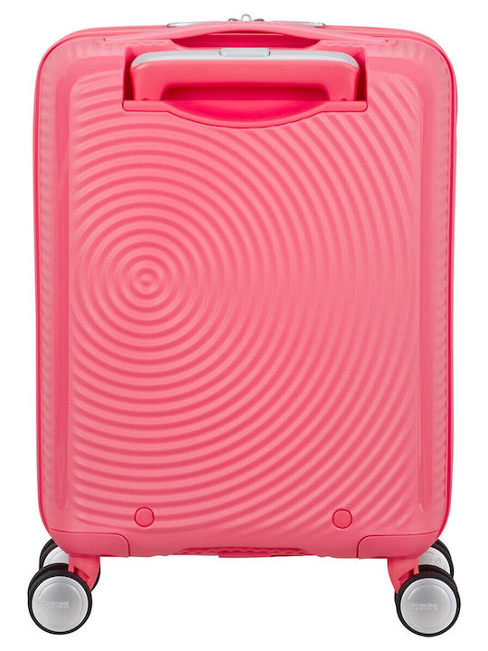 American Tourister Soundbox Cabin Hard Pink Suitcase With 4 Wheels Height 47cm