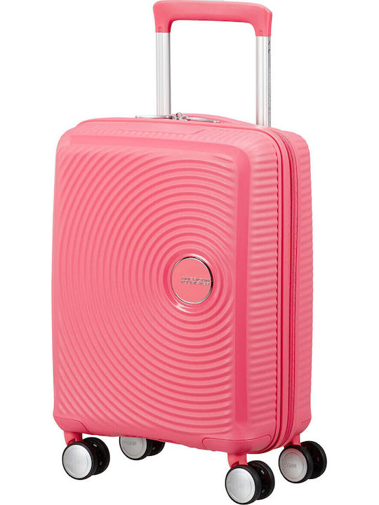 American Tourister Soundbox Cabin Hard Pink Suitcase With 4 Wheels Height 47cm