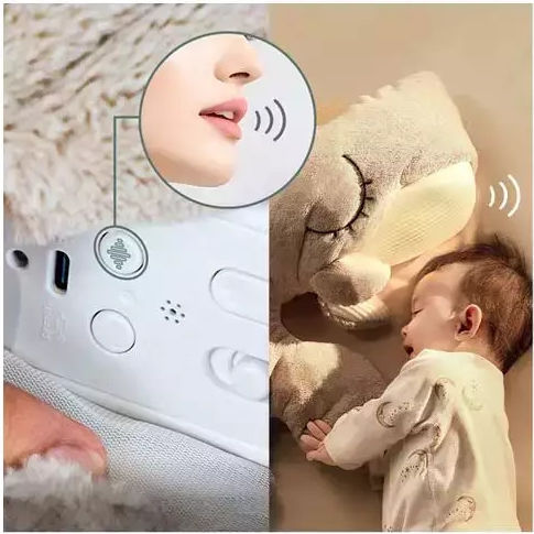 Topbright Jucărie de Somn din Țesătură cu Lumină și Senzor de Plâns pentru 0++ Luni