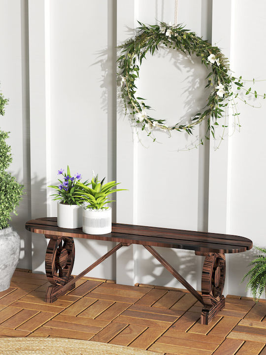 Bench Outdoor Wooden 120x29x39cm