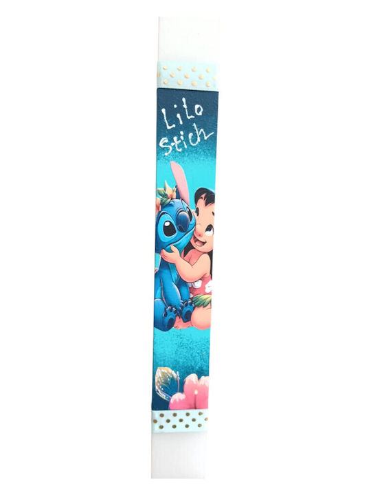 Kinder-Osterkerze Lilo & Stitch Blaue Flachkerze 28x3cm