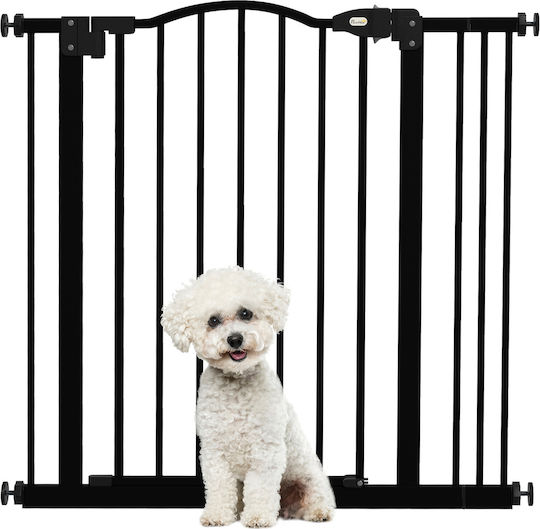 Pawhut Door Dog made of Metal in Black Color 74 x 74 x 74cm